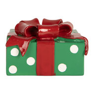 Clayre &amp; Eef | Kandelaar Groen Rood 10x10x6 cm | 6PR5773