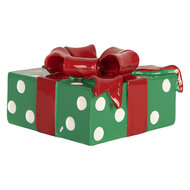 Clayre &amp; Eef | Kandelaar Groen Rood 10x10x6 cm | 6PR5773