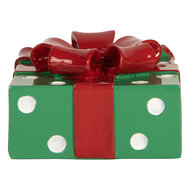Clayre &amp; Eef | Kandelaar Groen Rood 10x10x6 cm | 6PR5773