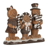 Clayre &amp; Eef | Decoratie peperkoekpoppen Bruin Wit 20x7x17 cm | 6PR5855