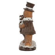 Clayre &amp; Eef | Decoratie peperkoekpoppen Bruin Wit 20x7x17 cm | 6PR5855