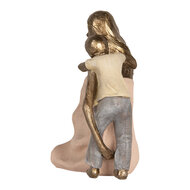Clayre &amp; Eef | Decoratie Moeder met Kind Goudkleurig Roze 23x9x16 cm | 6PR5900