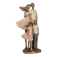 Clayre &amp; Eef | Decoratie Familie Goudkleurig Roze 17x11x35 cm | 6PR5902