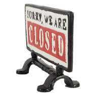 Clayre &amp; Eef | Bordje open / closed Zwart Wit 16x7x12 cm | 6Y5749