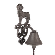 Clayre &amp; Eef | Ouderwetse Deurbel Gietijzer Bruin 14x14x24 cm | 6Y5796