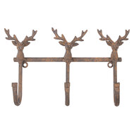 Clayre &amp; Eef | Wandkapstok Bruin 27x5x15 cm | 6Y5948