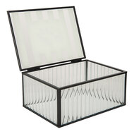 Clayre &amp; Eef | Decoratief Opbergdoosje Transparant 18x14x8 cm | 6Y5949