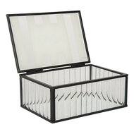 Clayre &amp; Eef | Decoratief Opbergdoosje Transparant 15x10x6 cm | 6Y5950