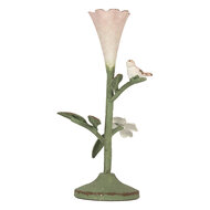 Clayre &amp; Eef | Kandelaar Groen Roze 12x12x26 cm | 6Y5953
