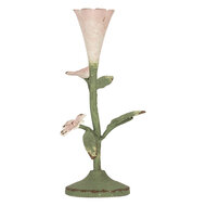 Clayre &amp; Eef | Kandelaar Groen Roze 12x12x26 cm | 6Y5953
