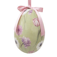 Clayre &amp; Eef | Decoratie Hanger Ei (set 6) Meerkleurig &oslash; 7x10 cm | 65907