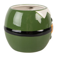 Clayre &amp; Eef | Mok Groen Zwart 14x11x9 cm / 450 ml | 6CEMU0217