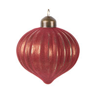 Clayre &amp; Eef | Kerstbal Rood &oslash; 8x9 cm | 6GL5121