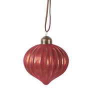 Clayre &amp; Eef | Kerstbal Rood &oslash; 8x9 cm | 6GL5121