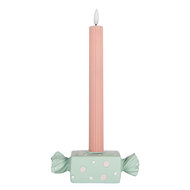 Clayre &amp; Eef | Kandelaar Blauw Wit 14x6x4 cm | 6PR5778BL