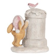 Clayre &amp; Eef | Decoratie Konijn Beige Wit 11x8x11 cm | 6PR5879
