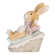 Clayre &amp; Eef | Decoratie Konijn Bruin Wit 8x6x9 cm | 6PR5885