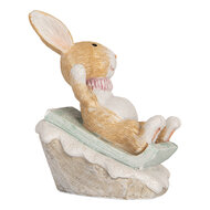 Clayre &amp; Eef | Decoratie Konijn Bruin Wit 8x6x9 cm | 6PR5885