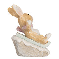 Clayre &amp; Eef | Decoratie Konijn Bruin Wit 8x6x9 cm | 6PR5885