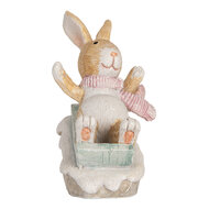 Clayre &amp; Eef | Decoratie Konijn Bruin Wit 8x6x9 cm | 6PR5885