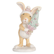 Clayre &amp; Eef | Decoratie Konijn Bruin Wit 5x5x10 cm | 6PR5886