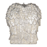 Clayre &amp; Eef | Kerstdecoratie Kerstgroep Zilverkleurig Wit 12x6x13 cm | 6PR5896