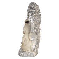 Clayre &amp; Eef | Kerstdecoratie Kerstgroep Zilverkleurig Wit 12x6x13 cm | 6PR5896