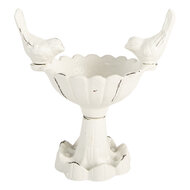 Clayre &amp; Eef | Vogelbad Wit 14x10x15 cm | 6Y5741