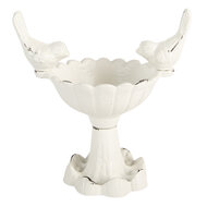 Clayre &amp; Eef | Vogelbad Wit 14x10x15 cm | 6Y5741
