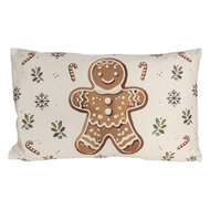 Clayre &amp; Eef | Kussenhoes Beige Bruin 30x50 cm | CGM36