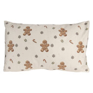 Clayre &amp; Eef | Kussenhoes Beige Bruin 30x50 cm | CGM36