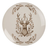 Clayre &amp; Eef | Servies Ontbijtbord Beige Bruin &oslash; 20x2 cm | GTWDP