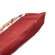 Clayre &amp; Eef | Kussenhoes Rood Bruin 45x45 cm | KT021.429
