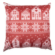 Clayre &amp; Eef | Kussenhoes Rood Wit 45x45 cm | KT021.433