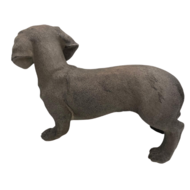 Decoratiebeeld Teckel Hond zittend bruin polystone 50 x 18 cm | 819315 | Home Sweet Home | Stoer &amp; Sober Woonstijl