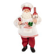 Clayre &amp; Eef | Kerstdecoratie Kerstman Rood Wit 15x10x27 cm | 66361