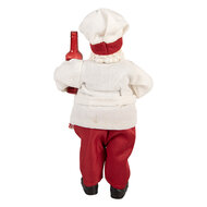 Clayre &amp; Eef | Kerstdecoratie Kerstman Rood Wit 15x10x27 cm | 66361