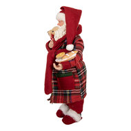 Clayre &amp; Eef | Kerstdecoratie Kerstman Rood Groen 16x11x28 cm | 66362