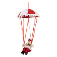 Clayre &amp; Eef | Kerstdecoratie Kerstman Rood Wit 25x25x55 cm | 66363