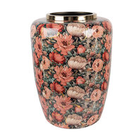 Clayre &amp; Eef | Decoratie Vaas Groen Roze &oslash; 33x44 cm | 66376