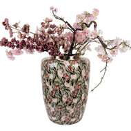 Clayre &amp; Eef | Decoratie Vaas Grijs Roze &oslash; 33x44 cm | 66377