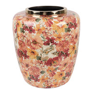 Clayre &amp; Eef | Decoratie Vaas Beige Oranje &oslash; 33x36 cm | 66378