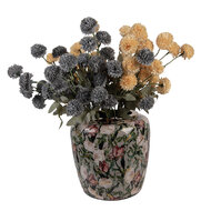 Clayre &amp; Eef | Decoratie Vaas Grijs Roze &oslash; 25x25 cm | 66380