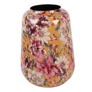 Clayre &amp; Eef | Decoratie Vaas Geel Roze &oslash; 27x34 cm | 66383
