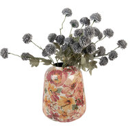 Clayre &amp; Eef | Decoratie Vaas Roze Grijs &oslash; 35x52 cm | 66385