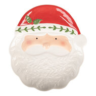 Clayre &amp; Eef | Serveerschaal Wit Rood 29x26x5 cm | 6CE2365