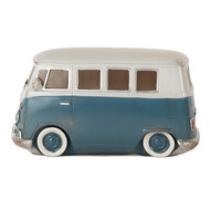 Clayre & Eef | Nachtlampje Autobus LED Blauw Wit 28x13x13 cm | 6LMP811