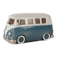 Clayre & Eef | Nachtlampje Autobus LED Blauw Wit 28x13x13 cm | 6LMP811