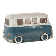 Clayre & Eef | Nachtlampje Autobus LED Blauw Wit 28x13x13 cm | 6LMP811
