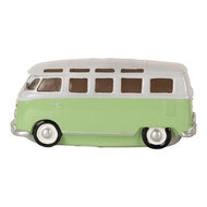 Clayre & Eef | Nachtlampje Autobus LED Groen Wit 24x10x11 cm | 6LMP812